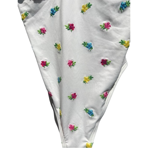 🌻NEW NWOT Kate Spade Sea Garden Embroidered 1-piece Swimsuit Size L $132 Retail - Picture 5 of 9